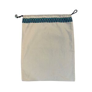 Tory Burch Shoe Bag Cream Cotton Drawstring Tie Dust Protection Storage 15x12